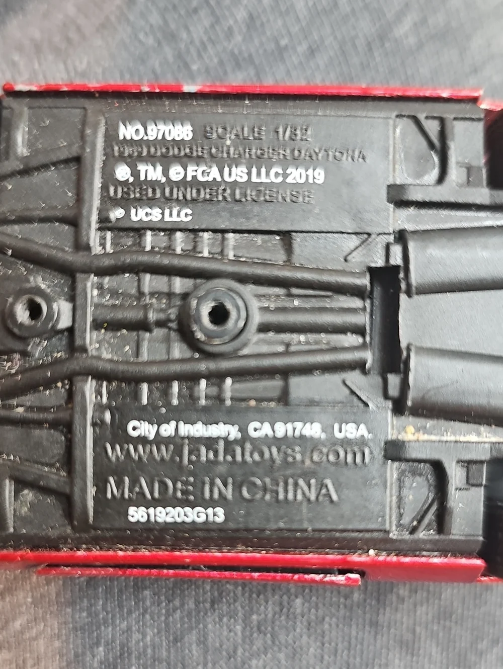 1969 Dodge Charger Scale 1/32 Doors Open, Red Used